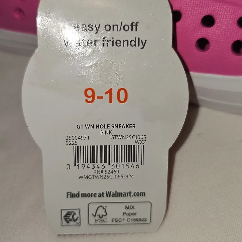 Wonder Nation Toddler Girls 9-10 EVA Water Sneakers New